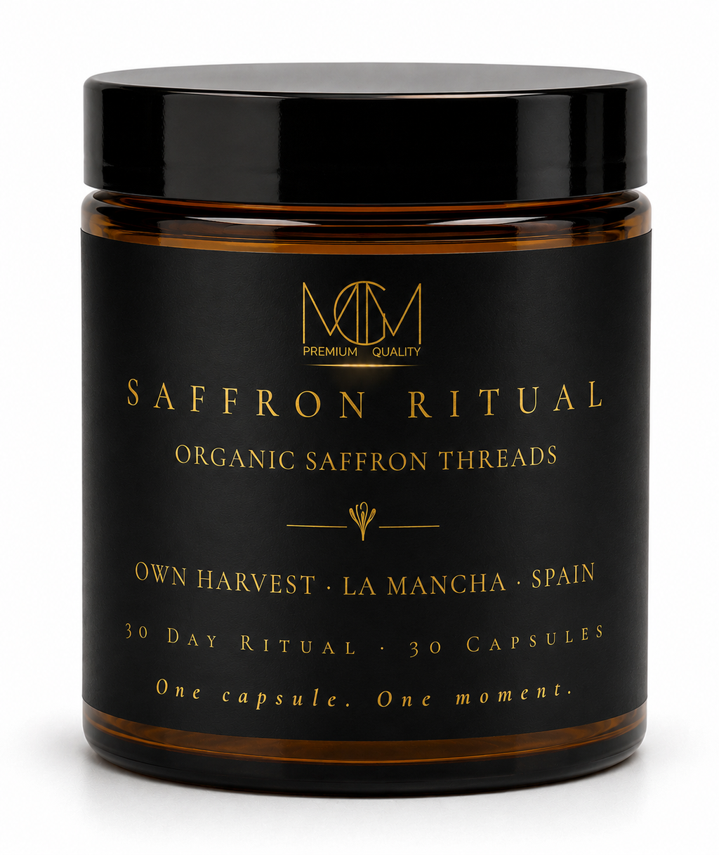 SAFFRON RITUAL™ | Hebras Reales de Azafrán Ecológico en Cápsulas Veganas