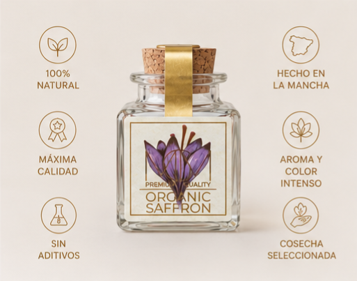Azafrán Ecológico Premium D.O.P. Azafrán de La Mancha