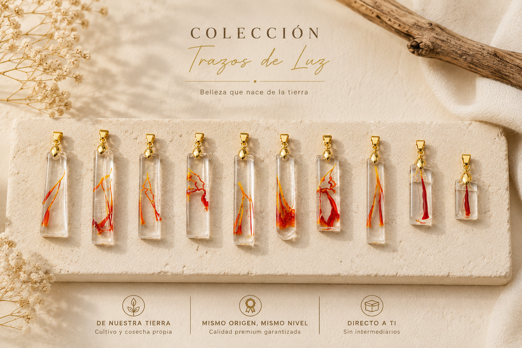 Colgante Azafrán · Trazos de Luz