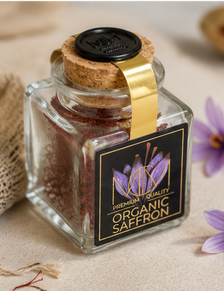 EDICIÓN LIMITADA · AZAFRÁN ECOLÓGICO D.O.P. AZAFRÁN DE LA MANCHA + COLGANTE CON HEBRAS REALES